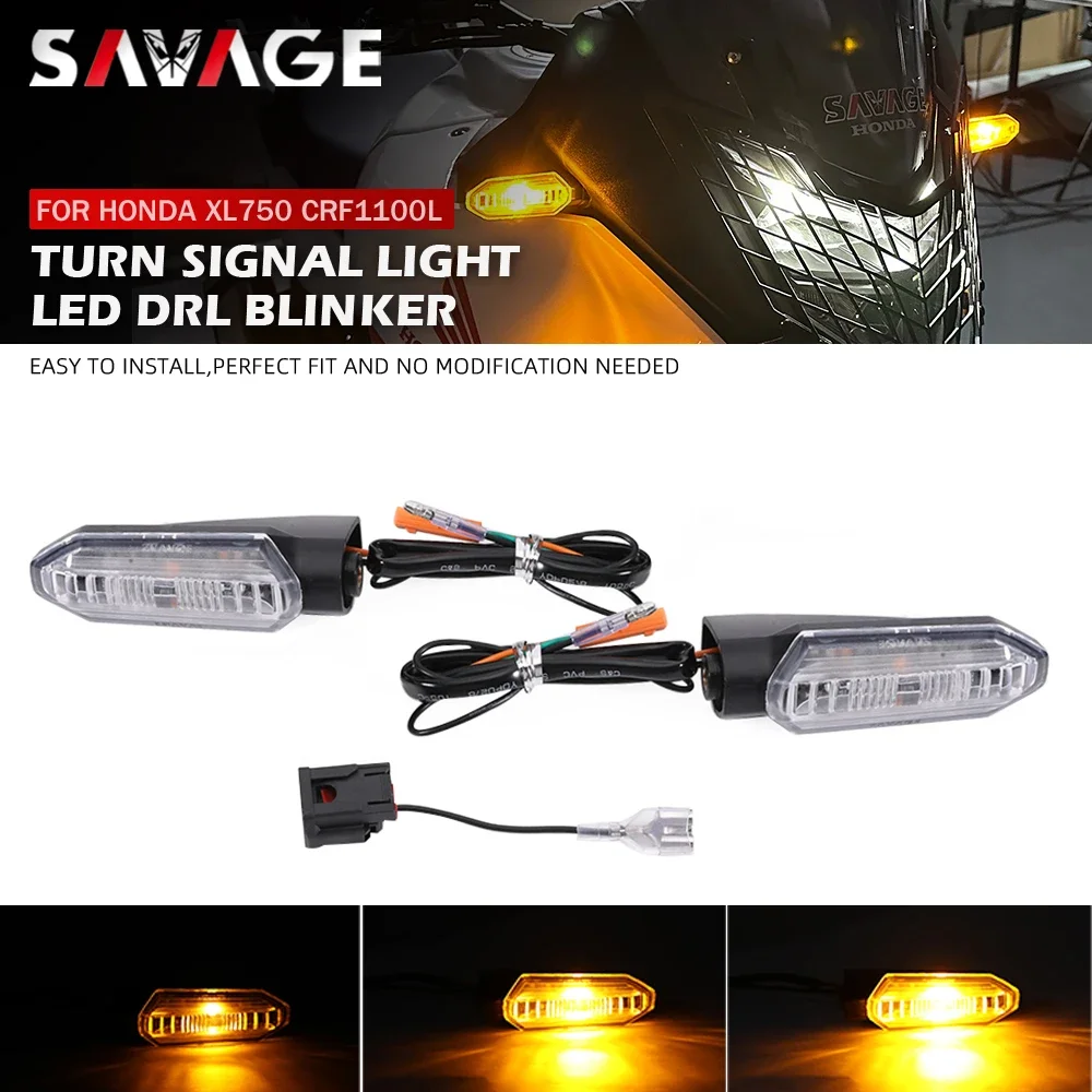 Front LED Turn Signal Light For Honda XL750 Transalp 750 CRF1100L Africa Twin 1100 NT1100 Daytime Running Indicator Flasher