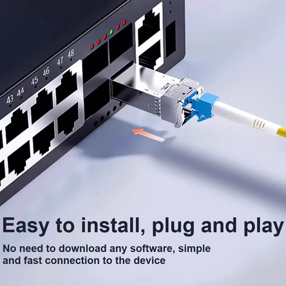 10G 20KM LC Simplex Connector SFP Module Single Mode Single Fiber 1270nm/1330nm z przełącznikiem Cisco/Mikrotik Gigabit Ethernet