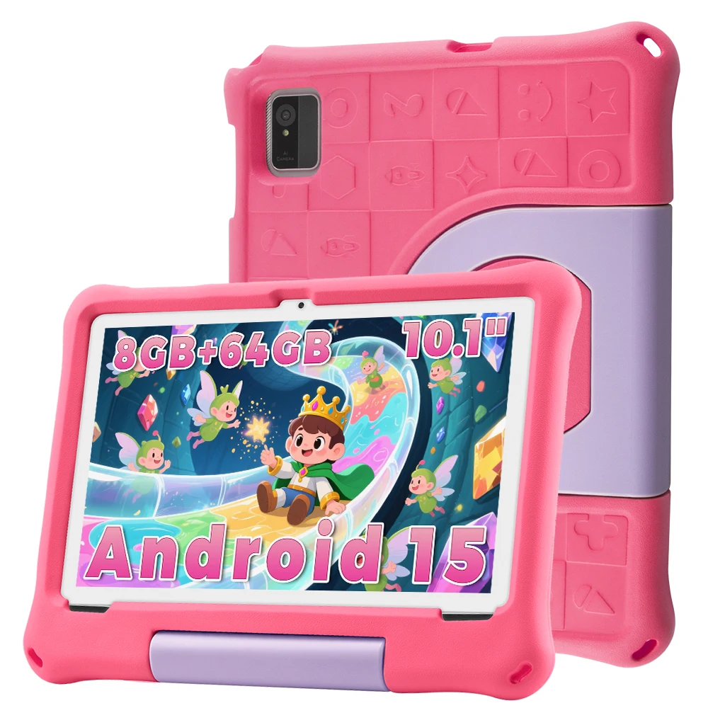 ANRY Global Android 16 KIds Tablet 10.1 Inch Octa Core 8GB RAM 64GB ROM HD IPS Display WiFi Bluetooth Student Tablet Google Play