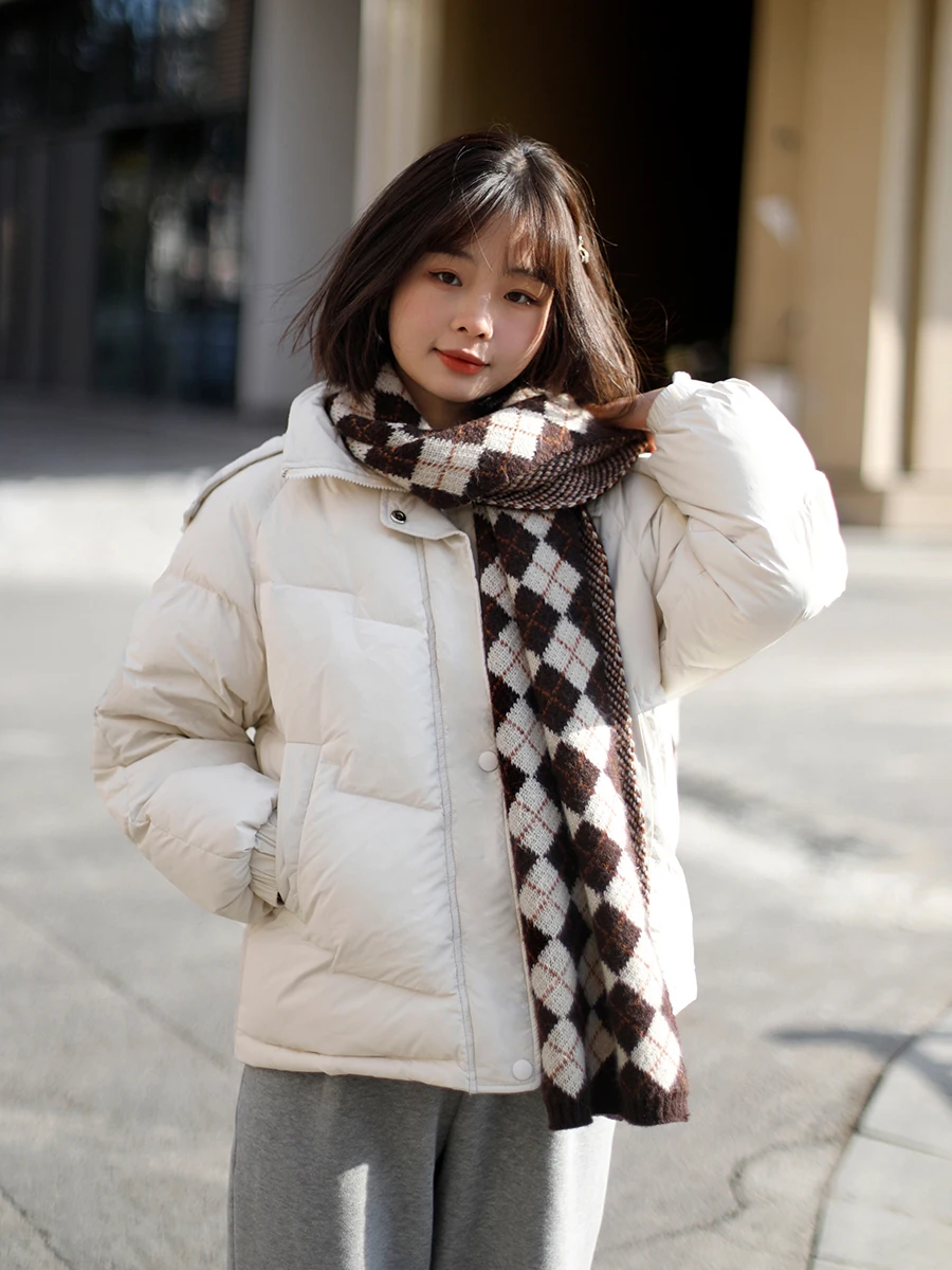 

White Puffer Jaet Women's Winter High Quali 90 White Du down ort Thi Warm Outerwear Sweet Small Size