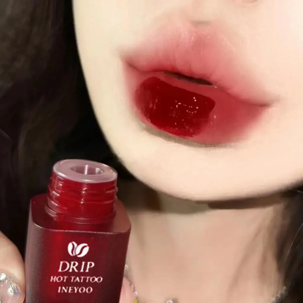 Rouge à lèvres rouge foncé imperméable mat nu brillant à lèvres mat baume à lèvres longue durée brillant à lèvres femmes débutant facile à appliquer maquillage