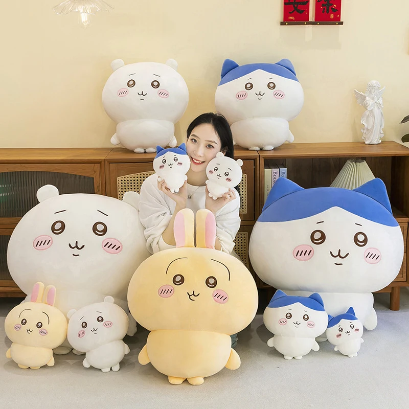 Large Size 20/60cm Usachi Chiikawa Doll Kawaii Plush Toy Peripheral Self-deprecating Bear Hachiware Pillow Cushion Gift