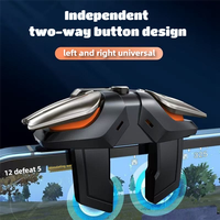 M18K-Alloy Pulse Auto Fire Game Trigger 6 Finger Mobile Phone For PUBG Aim L1R1 Key Button For IOS Android Gaming Accessories
