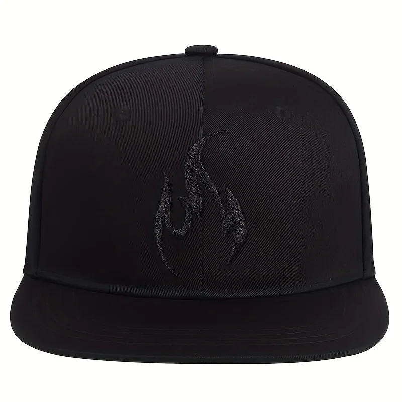 Unisex Flame Embroidery Hip-hop Hats Spring Autumn Adjustable Casual Snapback Baseball Caps Outdoor Sunscreen Hat