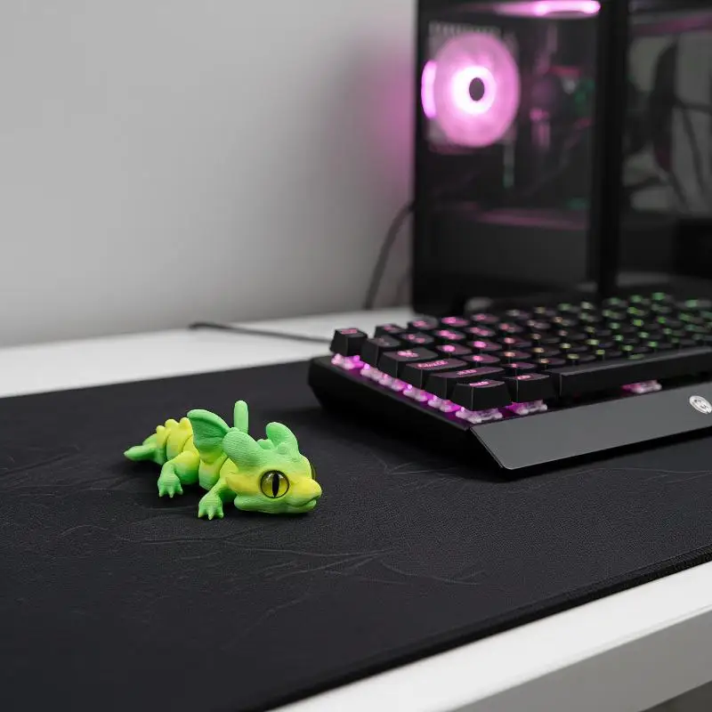 @*3D Printed Articulated Mini Flying Dragon Toy Multi-Joint Movable Fidget Sensory Toy for Desk Ornament Kids Gift