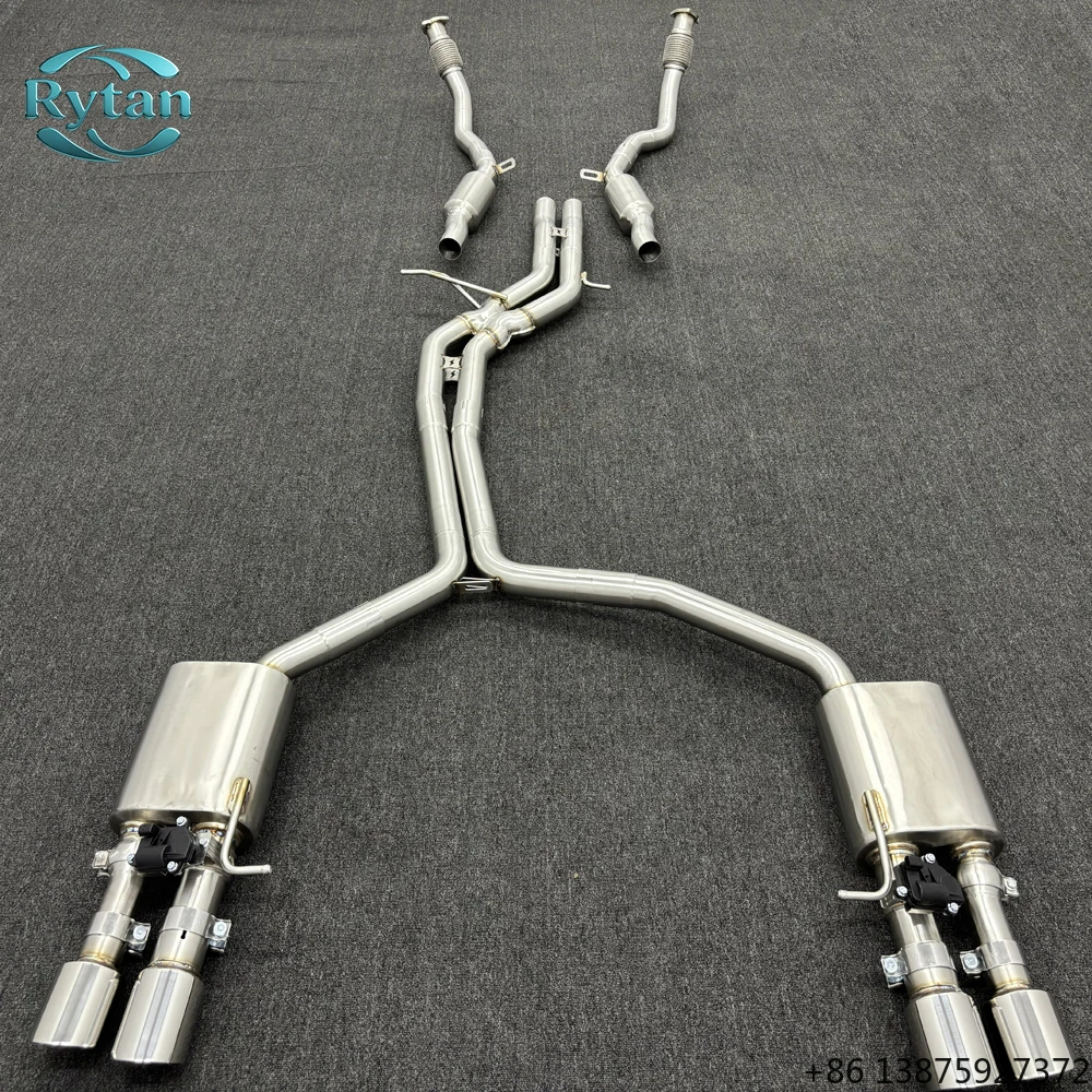 

Выхлопная система Rytan Valvetronic из нержавеющей стали 304 с клапаном, Catback, для Audi S5 B8 3.0T 2009-2015 с передней трубой (даунпайпом)