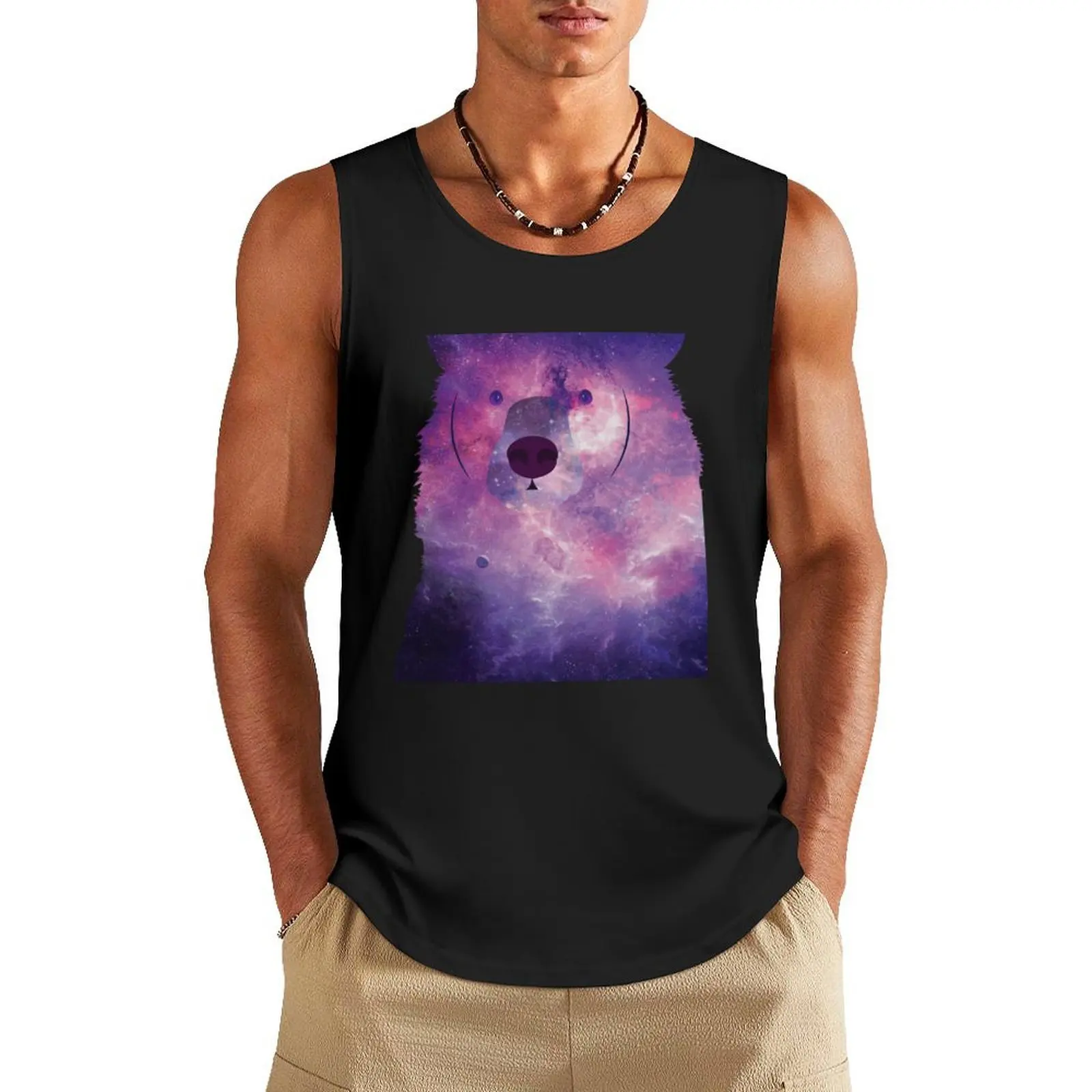 

Galaxy Bear Tank Top vest for men Men's clothing brands summer clothes man 2025
