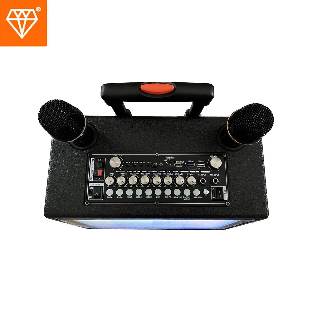 2023 New popular model speakers Karaoke Outdoor Active speaker with Wireless Microphone