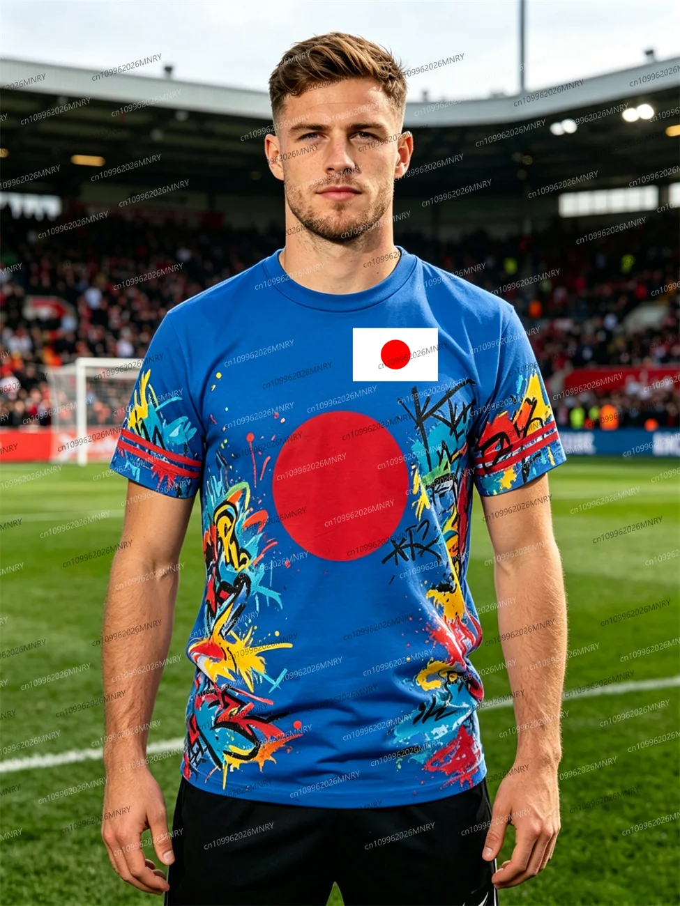 Fan Jersey Cheer up! Japan Flag Summer Men Football Jersey Print Woman Short Sleeve Sports Party Travel Street T-Shirt clothing - view 4