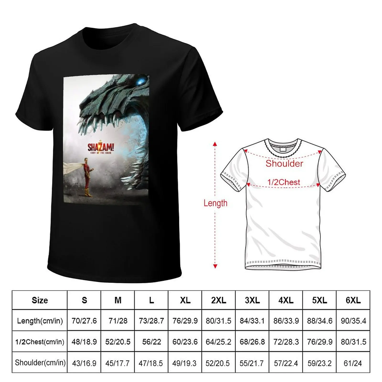 Billy batson - shazam - Shazam movie (2023) poster T-Shirt Outdoor Sports Short Sleeve Top