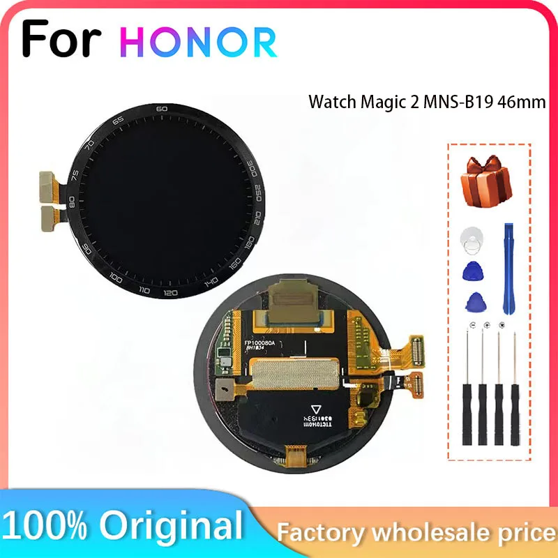 For Huawei Honor Magic 2 46mm  Smartwatch Edgeless Frame LCD Display Screen Parts Replacement for Repair