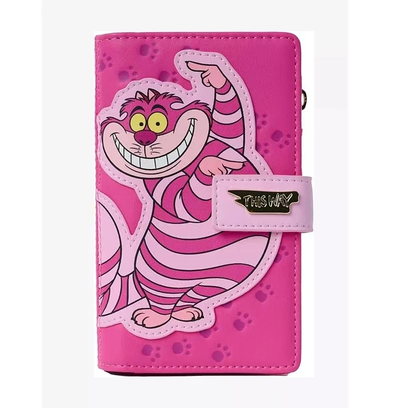 Loungefly Alice in Wonderland Cheshire Cat Mini Backpack Wallet Snap Flap Bifold view 6
