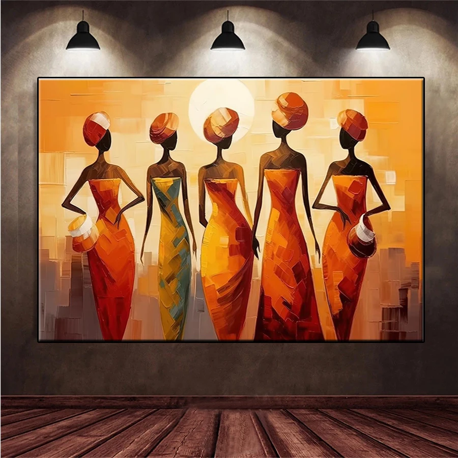 5D DIY Diamond Abstract Art Black African Women Embroidery Picture Diamond Painting Cross Stitch Mosaic New Arrival Wall Art