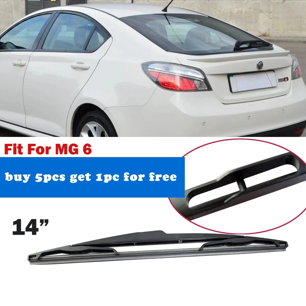 

1PC Car Rear Wiper Blade 14" Windscreen Windshield Auto Wipers Accessories for MG 6 YC102012-mg6