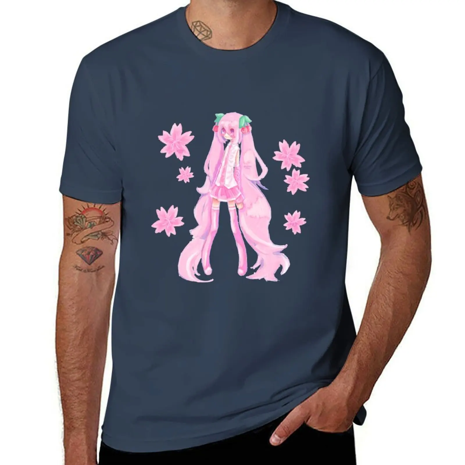 

miku sakura T-Shirt Casual Loose Fit Summer Tee Shirt