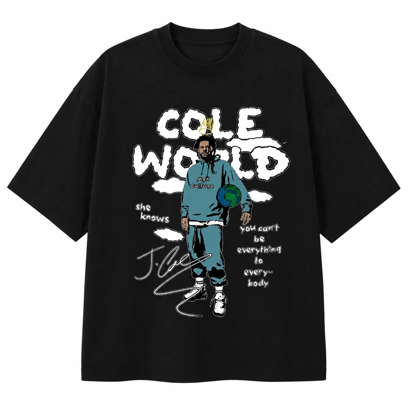 J Cole Merch  Merch T-shirt Men Short Sleeve Tee Unisex Tops Clothes Causal Female Y2K Tops