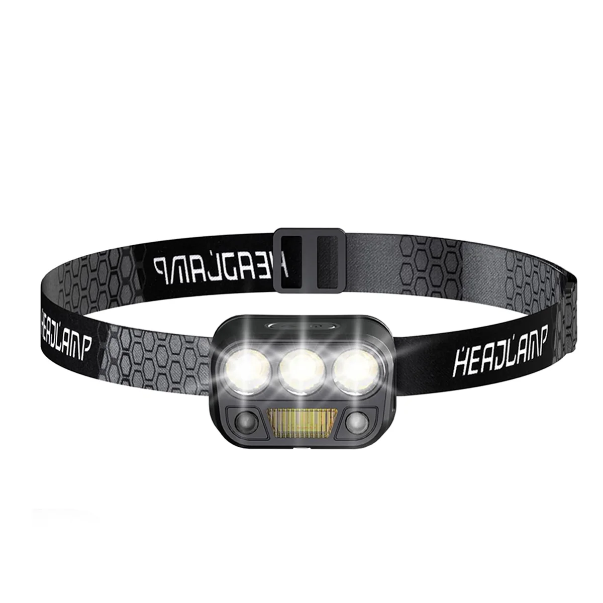 A77I Headlamp Motion Sensor Headlight LED Rechargeable Headlamp,Adjustable Headband for Camping Running Walking Black