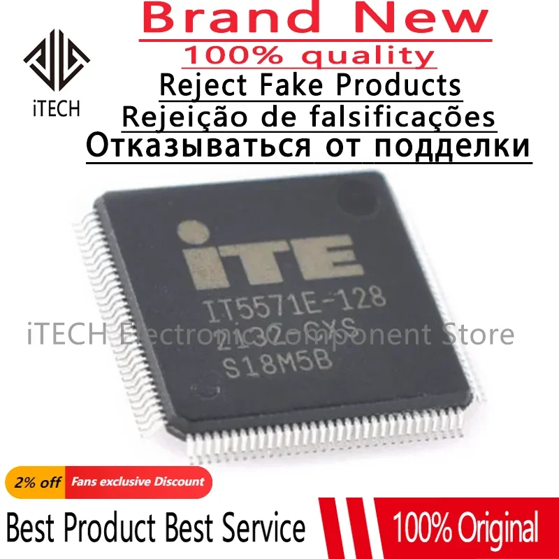 1pcs IT5571E-128/CX Original LQFP-128 Microcontroller Chip In Stock 100% New and Genuine