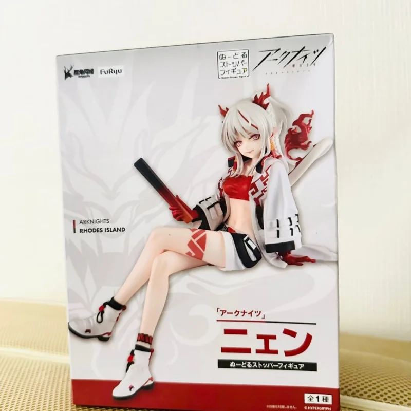 

FuRyu аниме фигурка Arknights Nian лапша пробка 14 см сидячее положение милая ПВХ Коллекционная модель настольный орнамент игрушка в подарок
