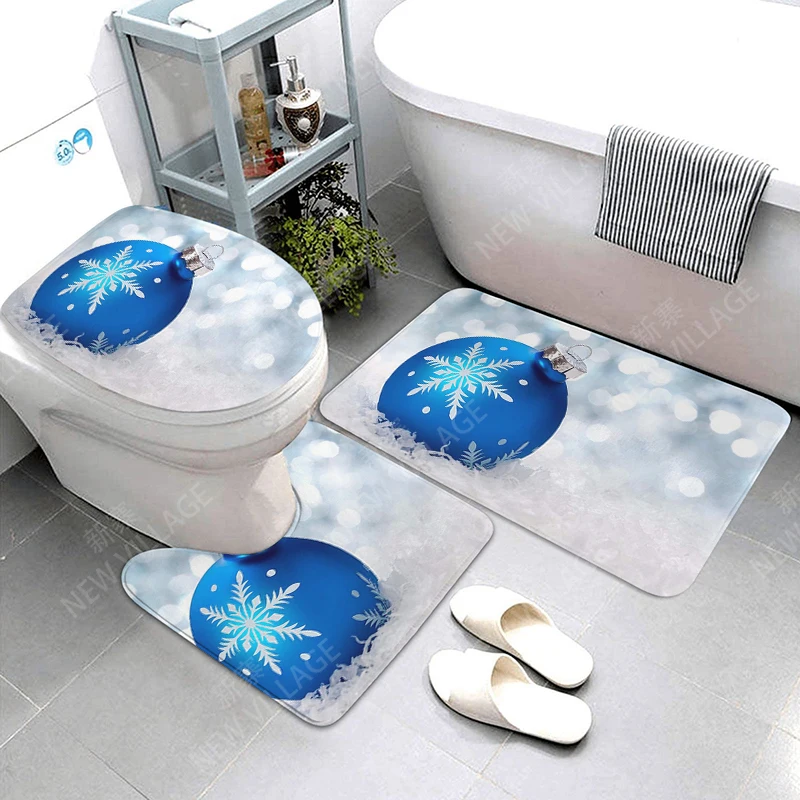 home bathroom floor mats Christmas decorations Bath Foot mat modern bathroom accessories rug Toilet mat Bathtub anti-slip carpet