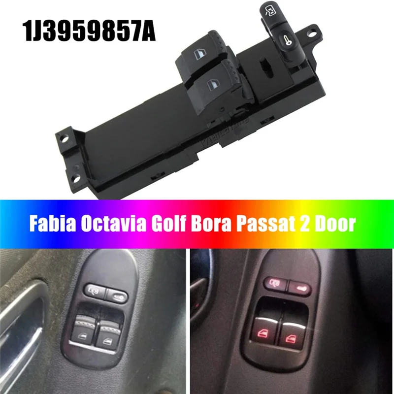 BB-For Skoda Fabia Octavia Praktik 6Y 1999 2000 2001 2002 لـ Bora Golf Jetta MK4 2 مفتاح نافذة الطاقة 1J3959857A