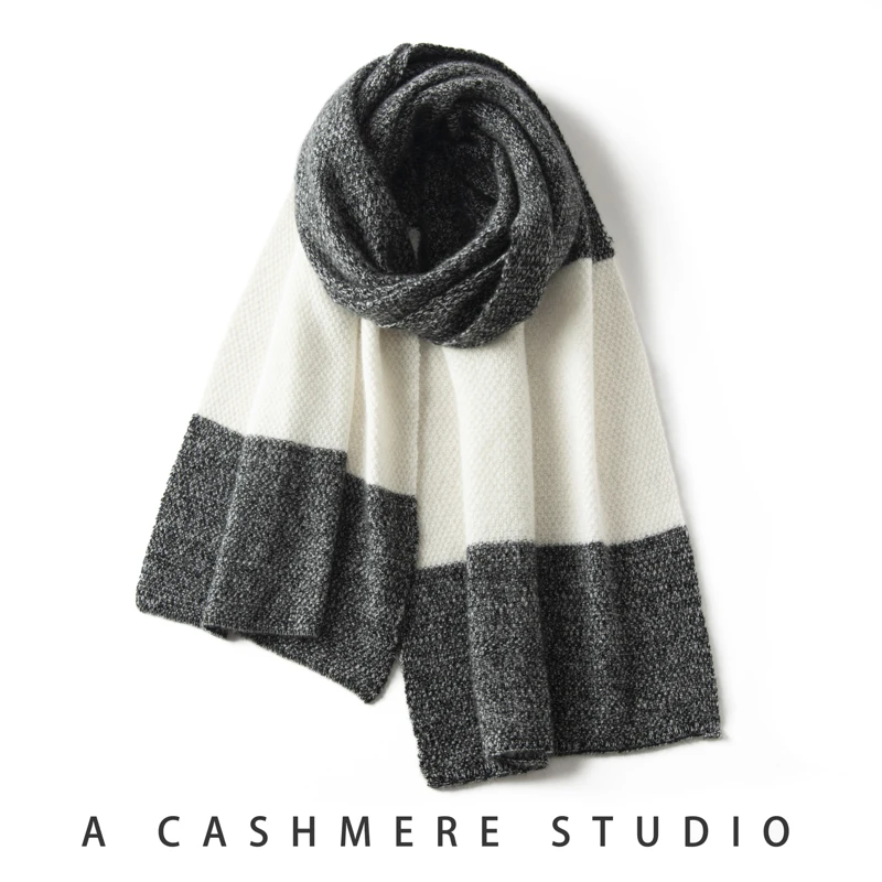 Cashmere Color Blocking Patchwork Wool Cashmere Scarf Scarves Wrap Small Shawl Cashmere Pashmina Women Light-thin Wraps 170x50cm