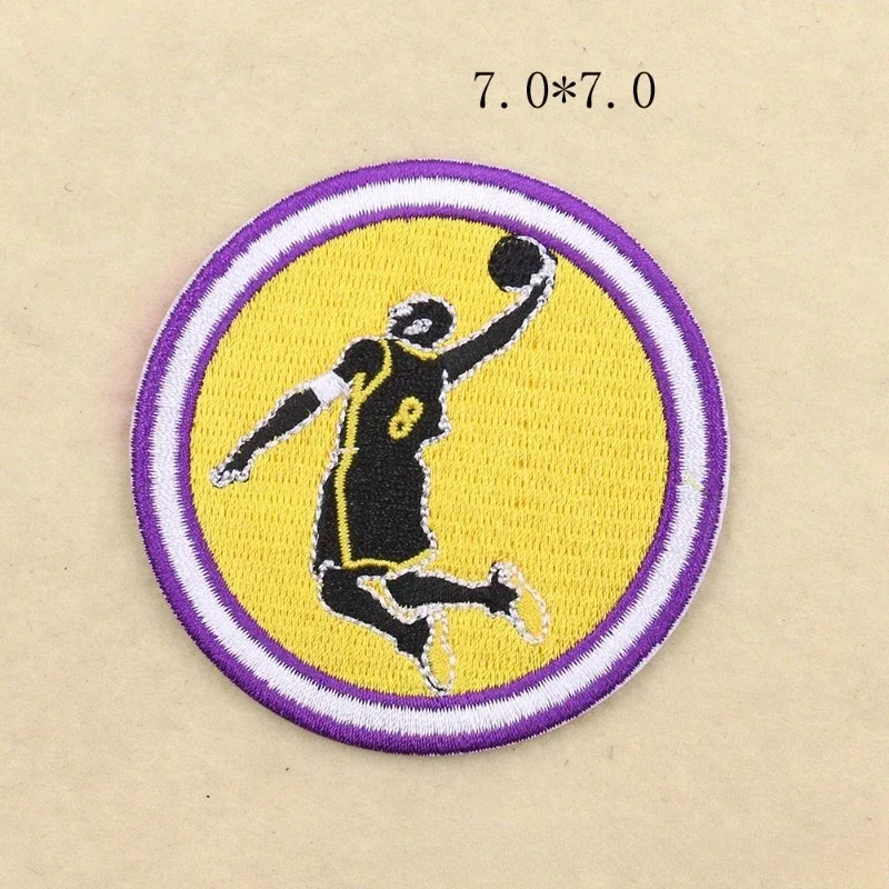 كرة السلة التطريز حرق حافة إلكتروني التطريز كوبي كاري جيرسي رقم القماش الرقمي ملصق الملابس والاكسسوارات التصحيح #6