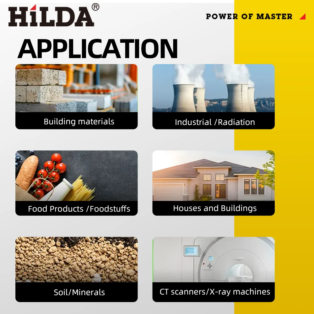 HILDA Portable Digital Geiger Counter Nuclear Radiation Detector Rechargeable Radiation Dosimeter with Visual Vibration