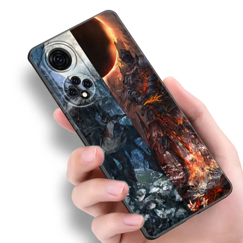 Bloodborne Game Telefoon Case Voor Huawei Nova 8 9 5T Y60 Y90 Honor X9 30 30S 50SE 60 70 Mate 20 40 Pro 10 Lite Plus TPU Zwart Cover