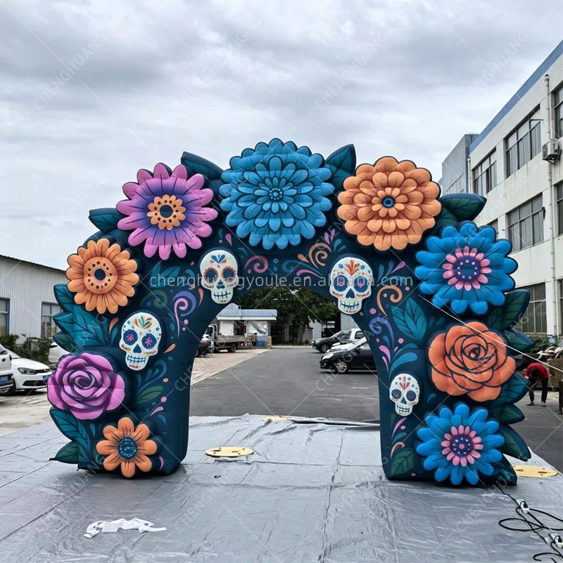 Giant Inflatable Skeleton Arch, Entrance & Photo Booth Prop for Halloween Party, Haunted Courtyard & Theme Event Decor