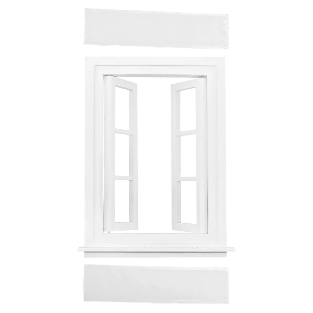 

Миниатюрная деревянная оконная рама для декора мини-домиков, ручная работа, реалистичные детали, маленький размер, идеально подходит для аксессуаров для кукольных домиков и домашнего декора.