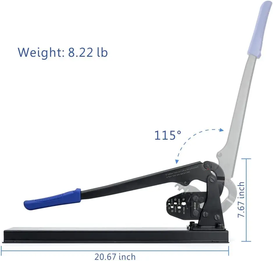 أداة تجعيد احترافية من النوع المكتبي لعروات البطارية وموصلات الأسطوانة المفتوحة (سعة 5A-100A)