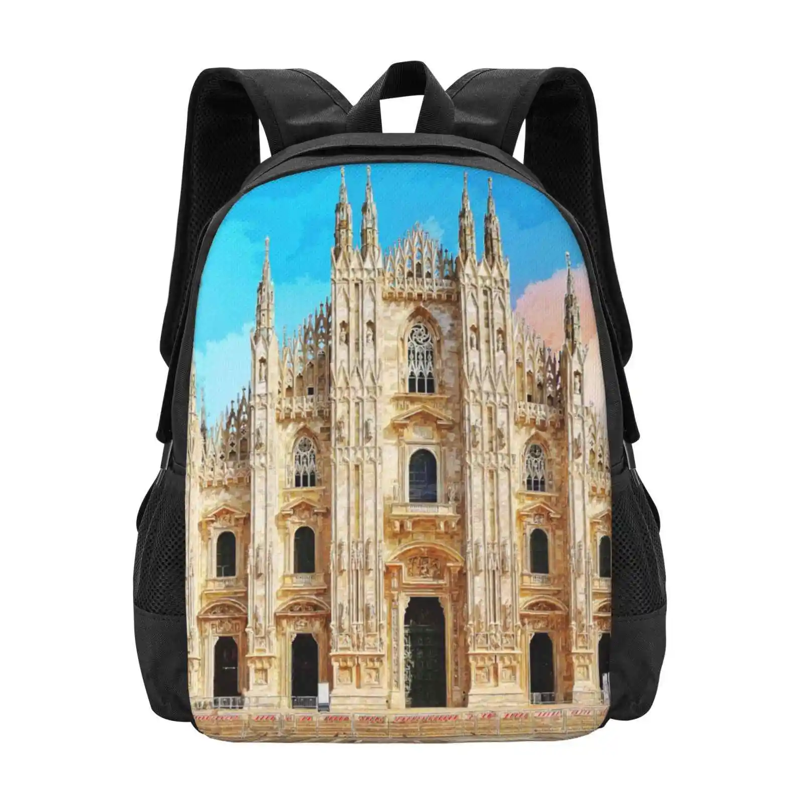 Лидер продаж, школьный ранец Duomo Di Милана, церковь, Милан, Италия, #2, модные сумки, Duomo, собор Милана, Италия, церковь, архитектура