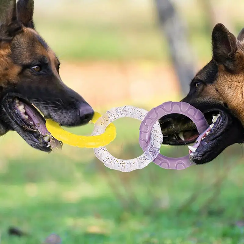 Aggressive Dog Chew Toys Interactive Dog Chew And Squeak Toys Chew Toys Ring For Teeth Cleaning Indestructible Dog Toys For