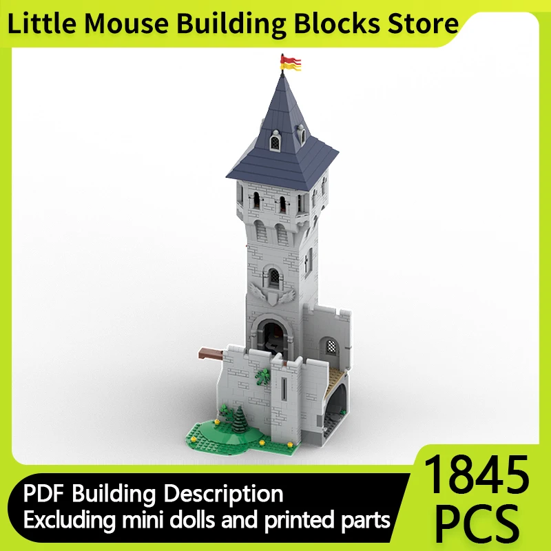 

Medieval Castle Model MOC Building Bricks Rock Brick Castle Tower Modular Technology Gifts Holiday Assemble Children Toys Suit