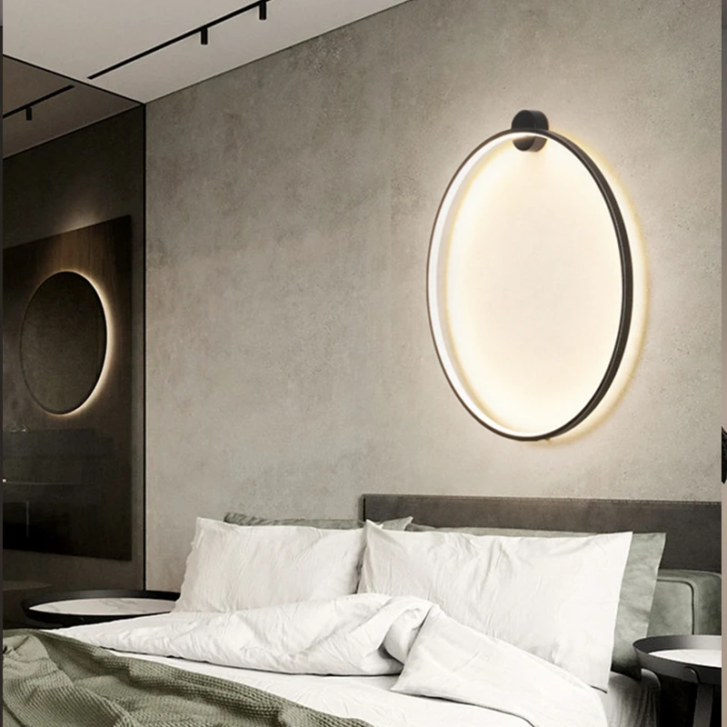 New Minimalist Led Wall Lamps For Bedroom Bedside Sofa Background Light Stairwell Aisle Hallway Loft Indoor Lighting Decoration