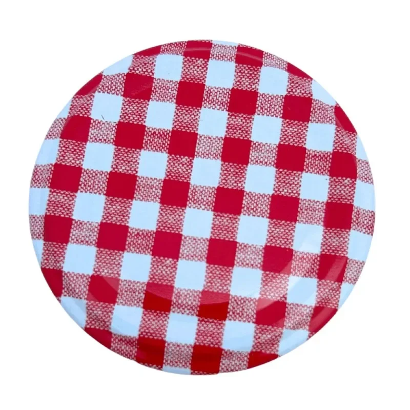 Sage Red Gingham Set of 12 Bramley Twist-Off Replacement Jam Jar Lids