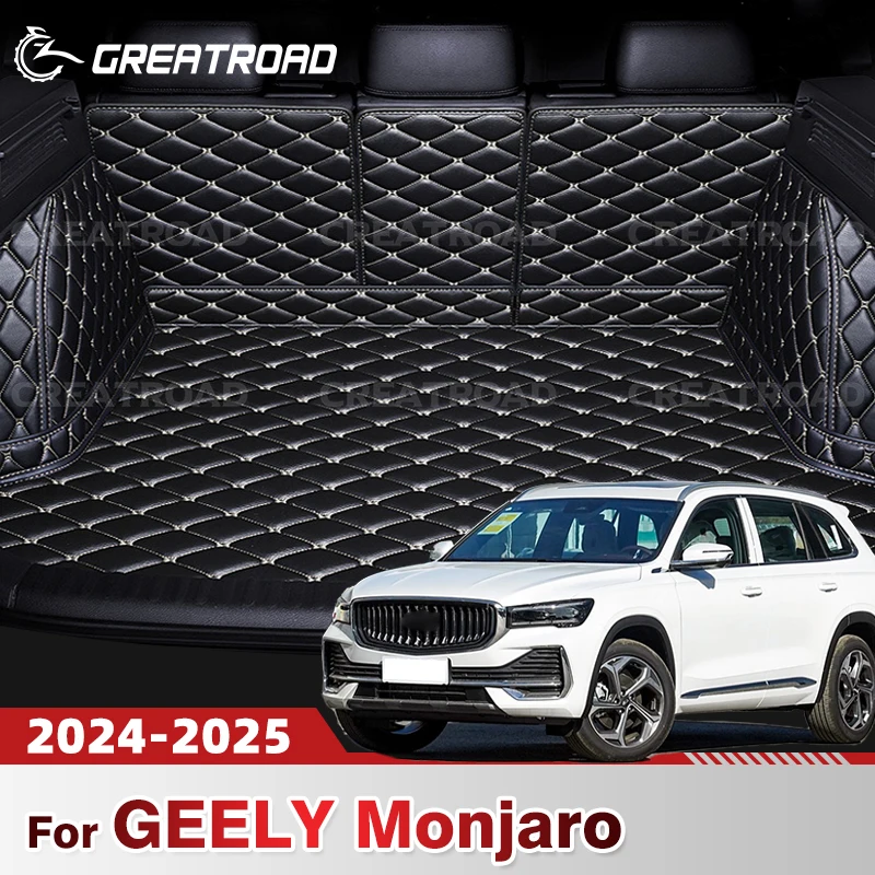 

Для GEELY Monjaro/Tugella L 2024-2025 автоматический коврик для багажника с полным покрытием, автомобильный антигрязный коврик, грузовой вкладыш, аксессуары для защиты салона