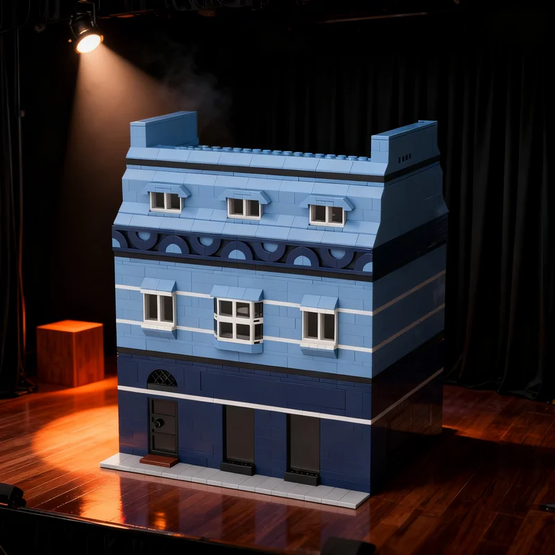 

3387 деталей MOC: Модульная модель уличной сцены без зацепляющихся элементов, строительные блоки, архитектурные игрушки, рождественские подарки, развивающая идея для детей