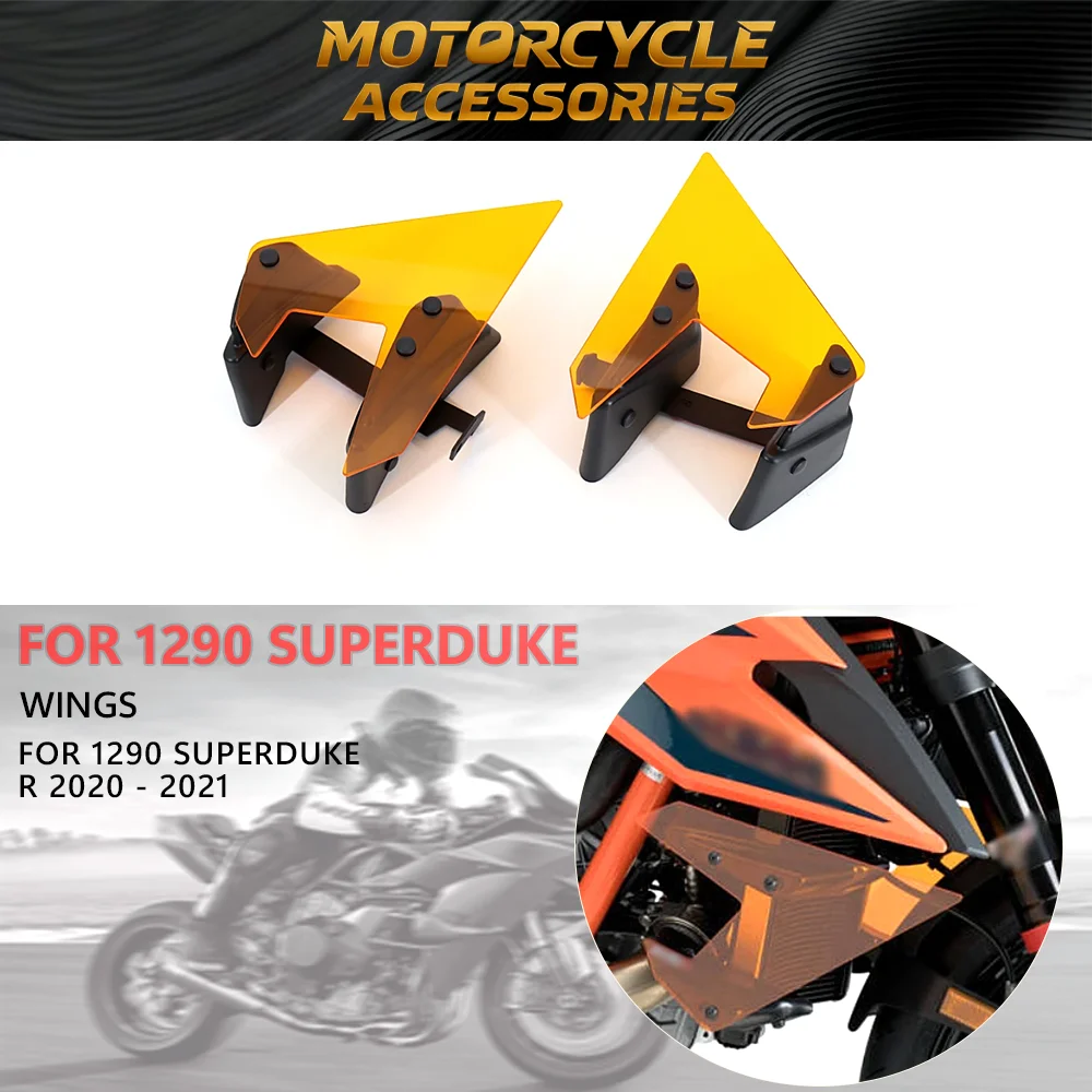 

New Orange For 1290 SUPERDUKE Super Duke R Side Downforce Naked Spoilers Fixed Winglet Fairing Wings Accessories 2020 2021