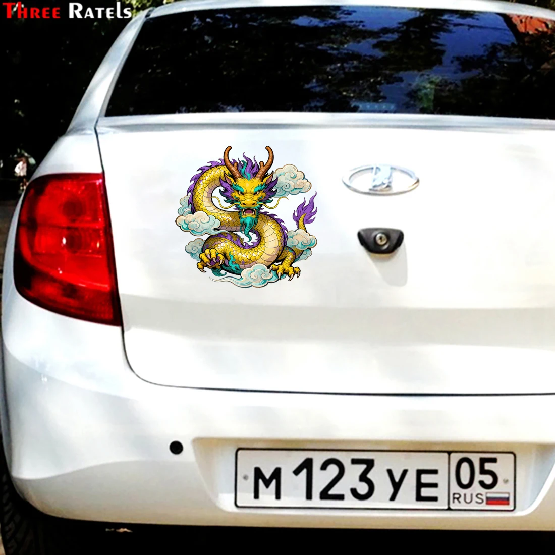 Three Ratels CFN118 Sacred Colored Dragon Wall Stickers for Home Decoration Car decals