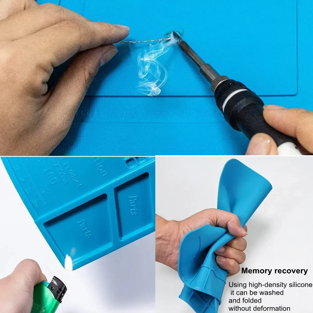 Nền Tảng Cách Nhiệt Silicon Đệm Điện Thoại Di Động Máy Tính Sửa Chữa Máy Tính Khí Nóng Súng Ga Thảm BGA Hàn Công Cụ Sửa Chữa