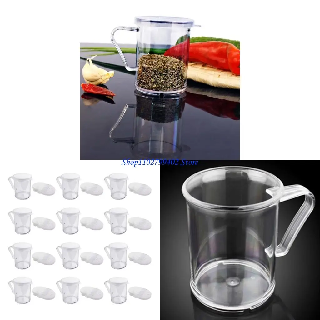 

547F 12Pcs Fine Mesh Dredge Shakers for Baking Enthusiasts Seasoning Dispenser Bottle
