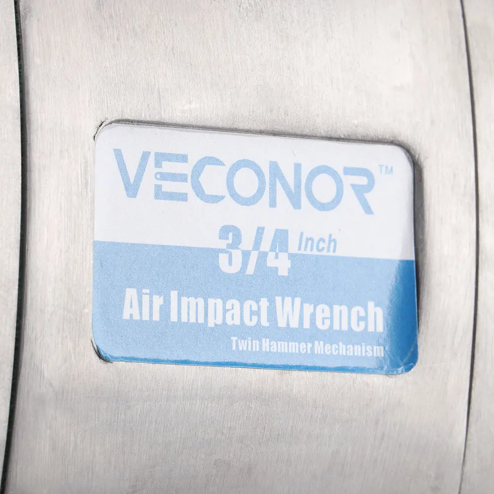 Drive Pneumatic Impact Wrench, Spanner Air Gun, Twin Hammer para Caminhão Pneus Parafusos Removendo, 2000N.m, 3/4\