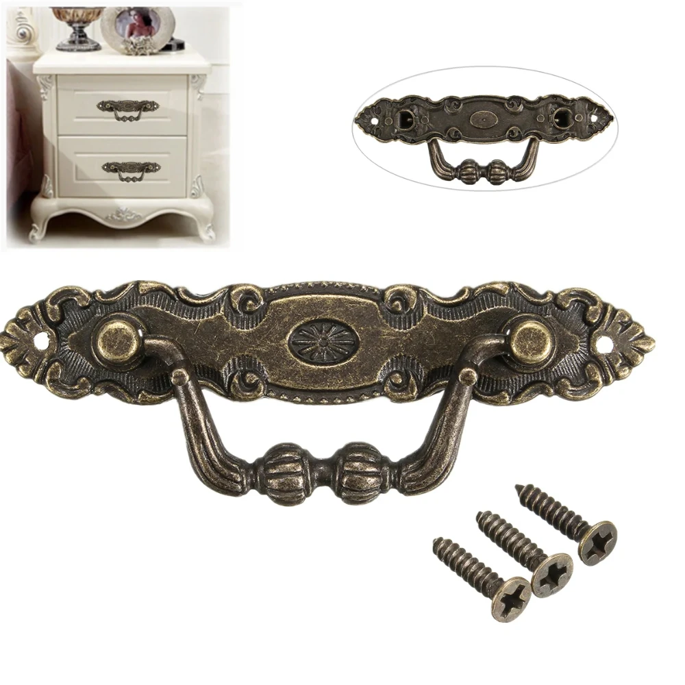 1/2/3/4 PCS Schrank Griff Schublade Kleidung Schrank Tür Griff Retro Zink-legierung Europäischen Griff Möbel hardware Zubehör