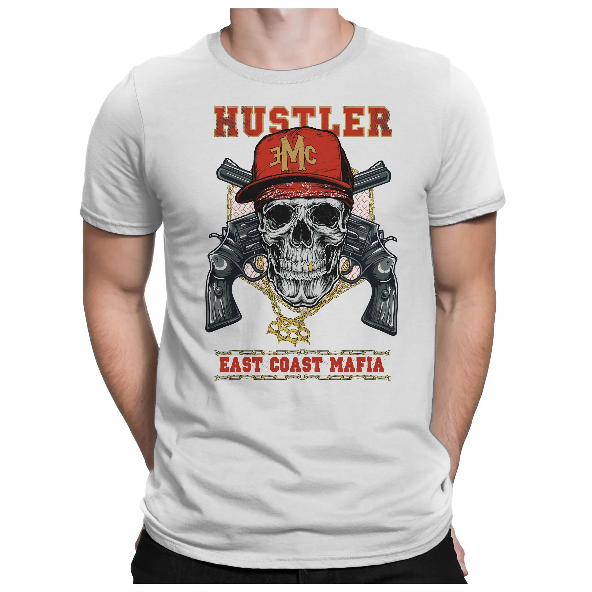 Hustler Skull Nyc New York Men'S Fun T Shirt Printed Small To 4Xl Papayana