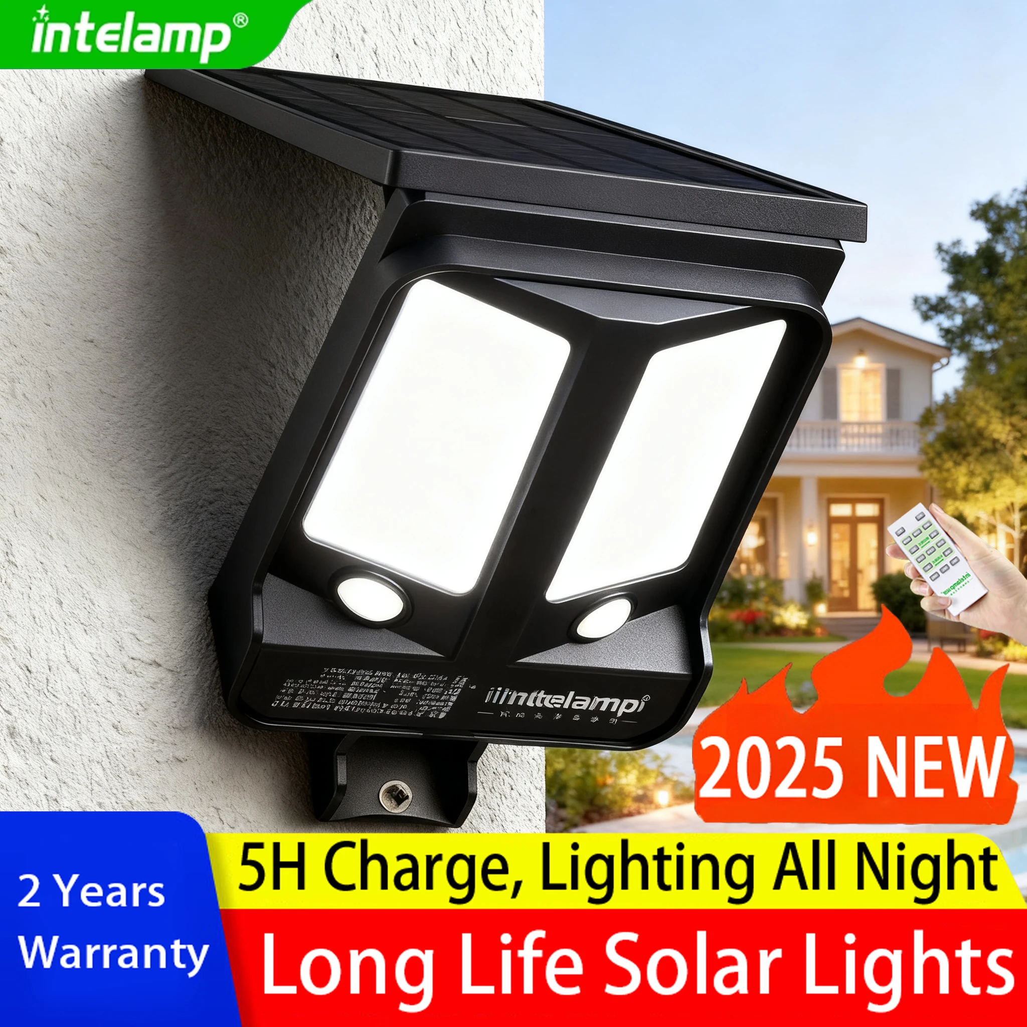

2026 Powerful Solar Lights Outdoor Motion Sensor Super Bright Wall Lamp IP65 Waterproof Street Light for Garden Yard Path Garage