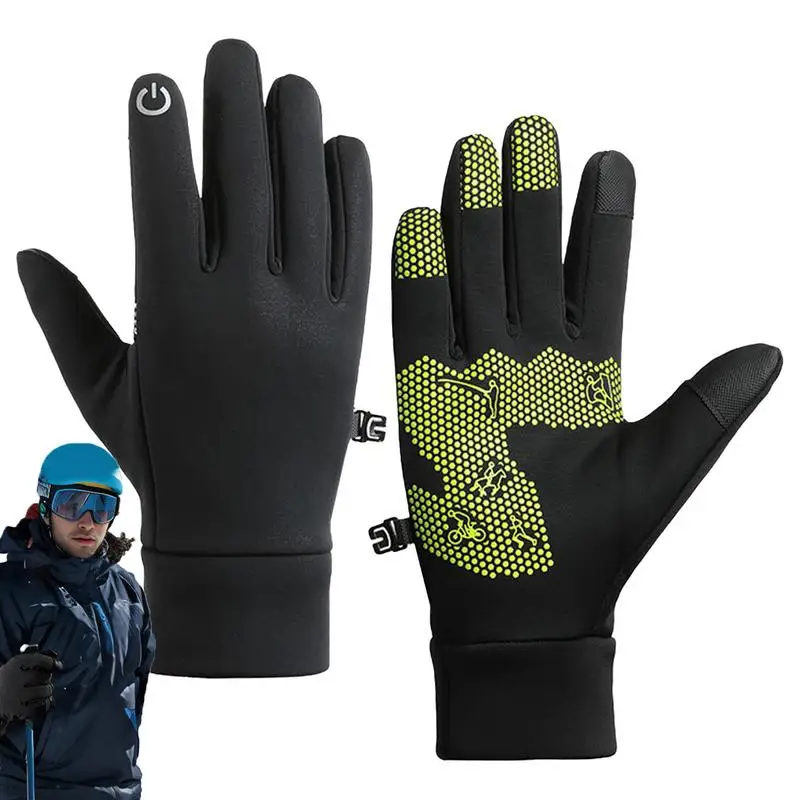 

Screen Touch Gloves Outdoor Waterproof Winter Mitten Cold Weather Mittens Thickened Cycling Mittens For Running Hiking