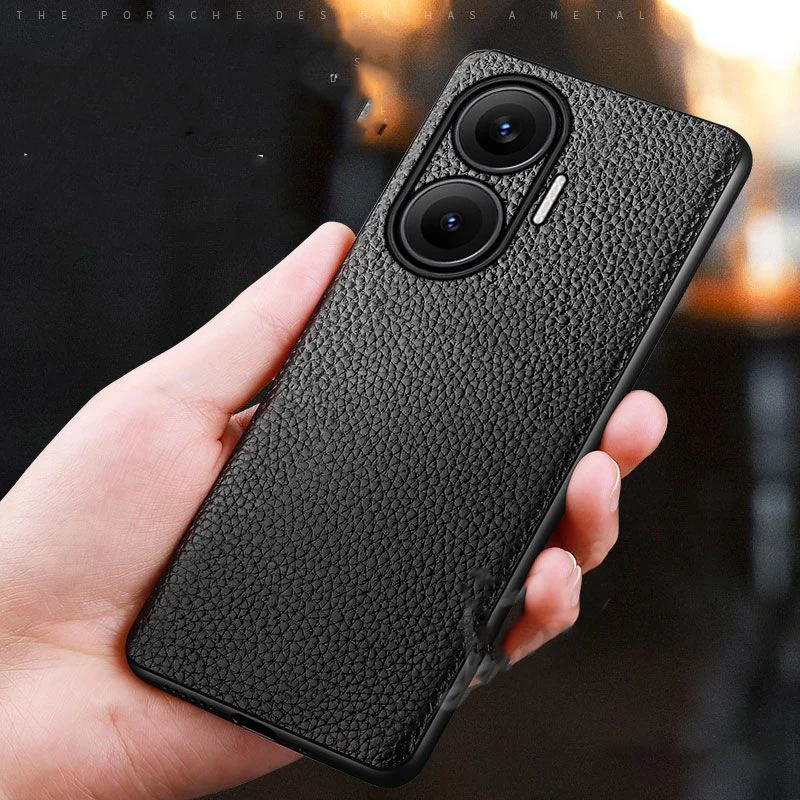 

Чехол для Xiaomi Poco F7 в стиле ретро с текстурой из искусственной кожи, полный защитный жесткий чехол для Poco F7 5G, задняя крышка для телефона PocoF7 F 7