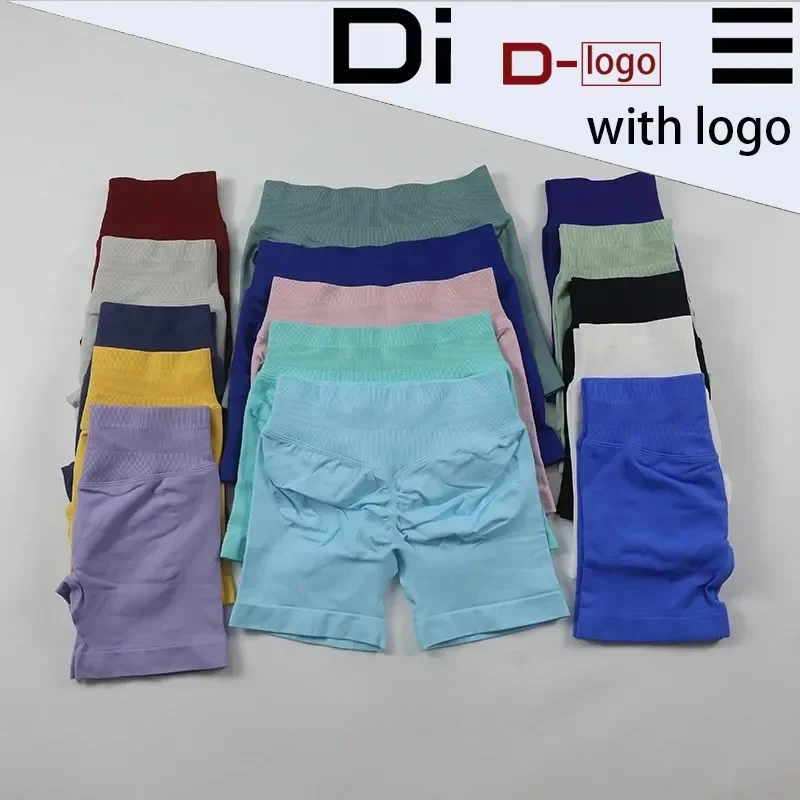 กางเกงขาสั้นออกกำลังกายสำหรับผู้หญิง รุ่น DFWomen ผ้าร่องต่ำ ยืดหยุ่น กระชับสัดส่วน เหมาะสำหรับโยคะ ฟิตเนส และการออกกำลังกาย แบบไร้ตะเข็บ ช่วยยกกระชับสะโพก
